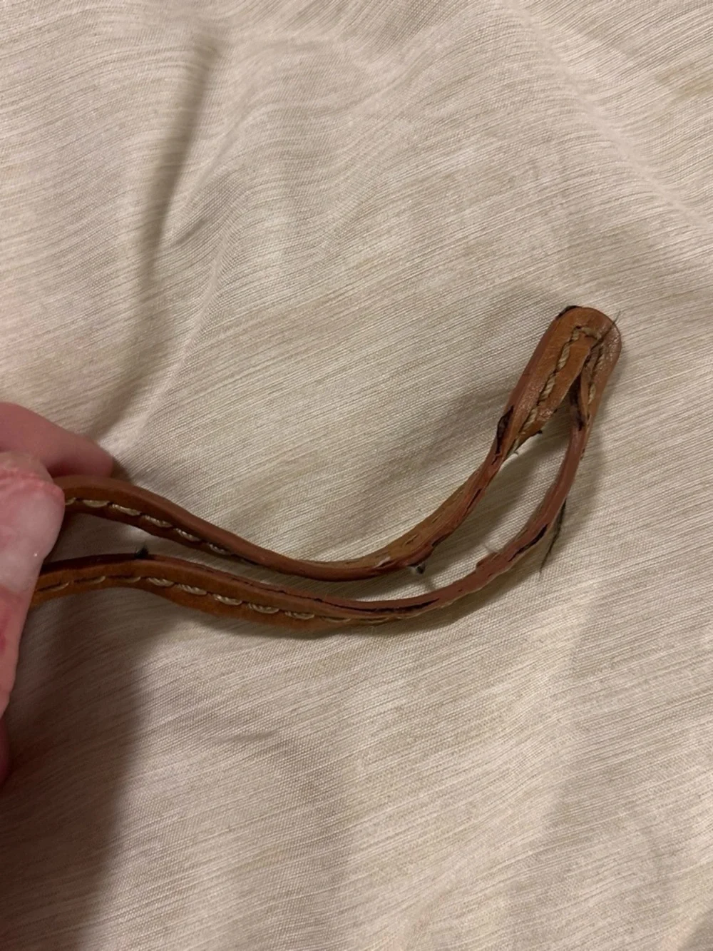 Fossil Brown Leather Bag Charm with Key and Beads